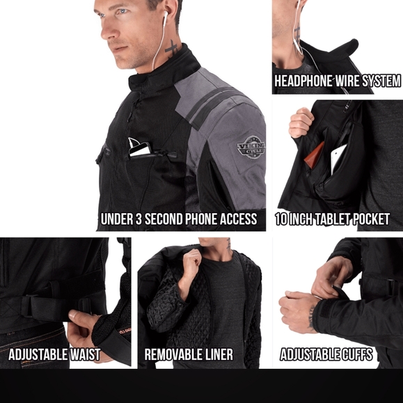 Viking Cycle Motorcycle Jacket - Picture 4 of 10